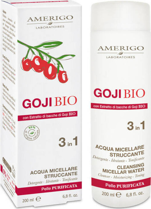 Amerigo Linea Bacche Goji Acqua Micellare Struccante, Idratante, Detergente per Pelle Purifita 3 in 1 Confezione Da 200 Ml Bellezza/Trucco/Struccanti/Acqua struccante Tiziana non solo gioielli - Civitanova Marche, Commerciovirtuoso.it