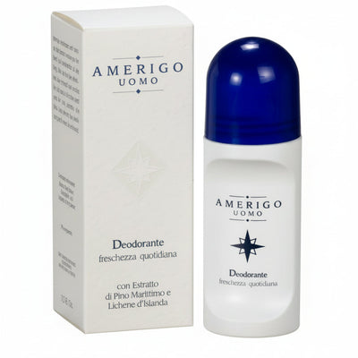 Amerigo Uomo Deodorante Freschezza Quotidiana Roll On Rinfrescante al pino marittimo 50 ml Deodorante uomo Tiziana non solo gioielli - Civitanova Marche, Commerciovirtuoso.it