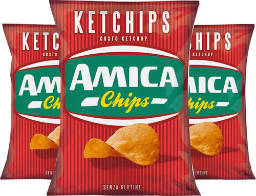 Amica Chips 28x Pacchetti La Patatina Senza Glutine Gusto Ketchup Ketchips 25 Gr Confezione Da 28 Pz Alimentari e cura della casa/Snack dolci e salati/Gallette chips e cracker di riso/Chips Franco Pausa Caffè - Albano Laziale, Commerciovirtuoso.it