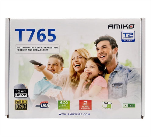 AMIKO T765 Terrestre DVB-T2 FULL HD H.265 HEVC 10 bit