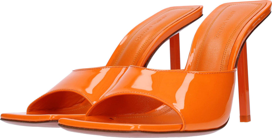 Amina-Muaddi-Sandali-Arancio-da-donna