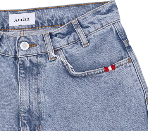 AMISH-Jeans-Corto-Uomo-Bermuda-Bernie-Denim-Real-Stone-da-uomo