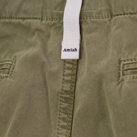 AMISH-Pantalone-Lungo-Uomo-Japan-Gabardine-G.d.-Khaki-da-uomo