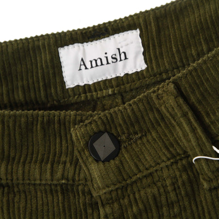 AMISH-Pantalone-Lungo-Uomo-Jeremiah-600/r-Pxt-Tinto-Army-Green-da-uomo