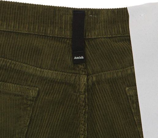 AMISH-Pantalone-Lungo-Uomo-Jeremiah-600/r-Pxt-Tinto-Army-Green-da-uomo