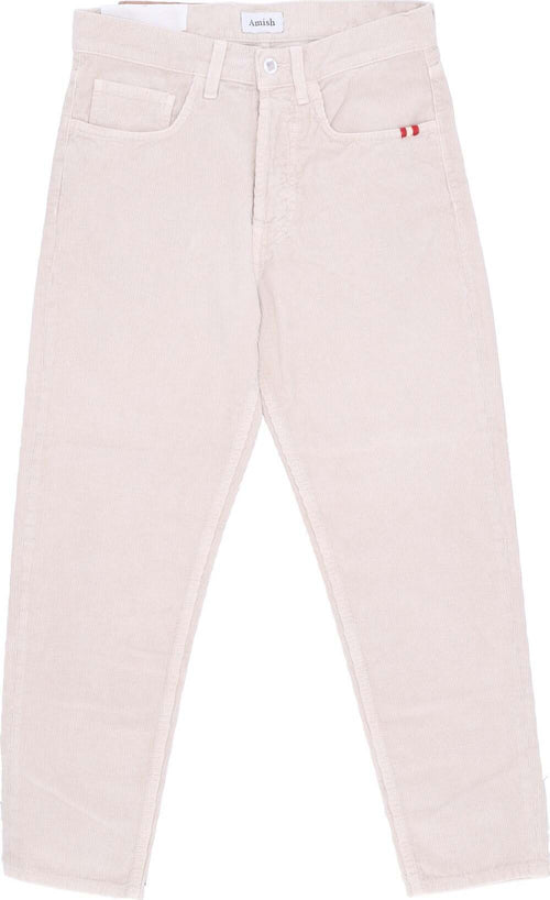 AMISH-Pantalone-Lungo-Uomo-Jeremiah-Ecru-da-uomo