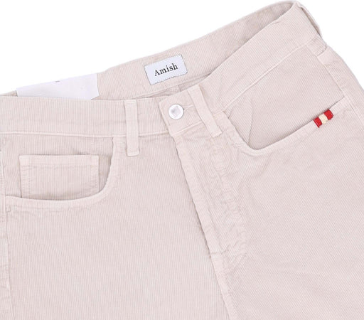 AMISH-Pantalone-Lungo-Uomo-Jeremiah-Ecru-da-uomo