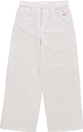 AMISH-Pantalone-Lungo-Uomo-Wide-Jeans-Bull-Sw-Ecru-da-uomo
