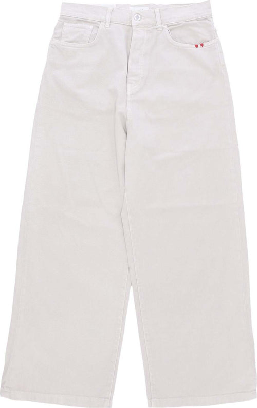 AMISH-Pantalone-Lungo-Uomo-Wide-Jeans-Bull-Sw-Ecru-da-uomo