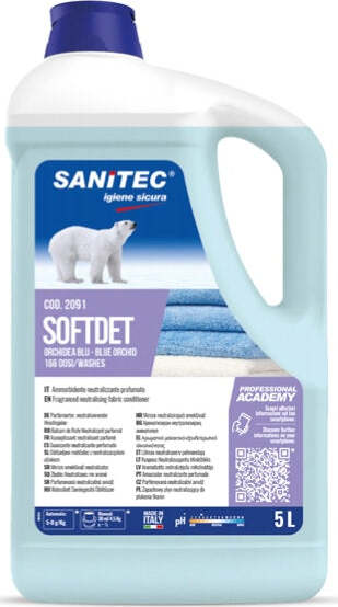 Ammorbidente Softdet Orchidea blu - 5 Lt - Sanitec Casa e cucina/Detergenti e prodotti per la pulizia/Detergenti per la casa/Detergenti multiuso Eurocartuccia - Pavullo, Commerciovirtuoso.it