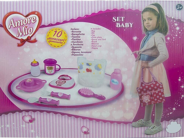 Amore Mio Set Baby Con Borsa Pannolino E Accessori Pappa Per Bambola Bambolotto Giocattoli e infanzia > Giocattoli e Modellismo > Giochi per Bambini Trade Shop italia - Napoli, Commerciovirtuoso.it
