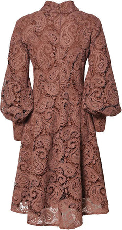 AMOSA-|-Abito-in-pizzo-fantasia-cashmere