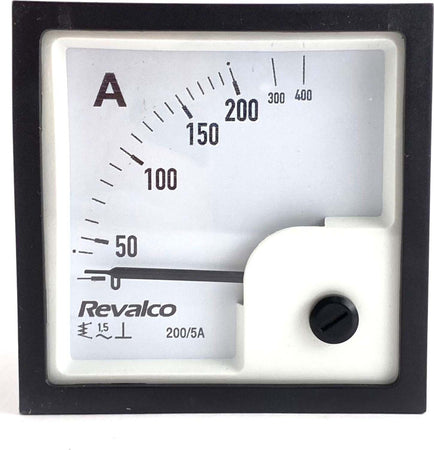 Amperometro-analogico-90-gradi-fer.-72-200/5A-2IN-Revalco