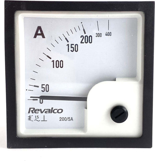 Amperometro-analogico-90-gradi-fer.-72-200/5A-2IN-Revalco