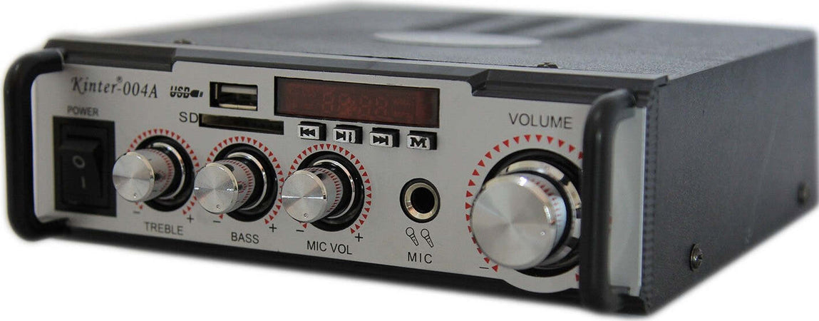 AMPLIFICATORE AUDIO 12V 220V USB SD MICROFONO MP3 FM CASA AUTO KARAOKE 004A  Trade Shop italia - Napoli, Commerciovirtuoso.it