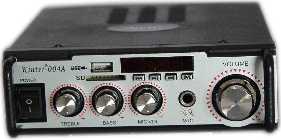 AMPLIFICATORE AUDIO 12V 220V USB SD MICROFONO MP3 FM CASA AUTO KARAOKE 004A  Trade Shop italia - Napoli, Commerciovirtuoso.it