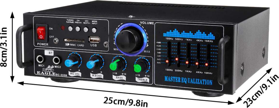 Amplificatore Audio 2x70w Funzione Karaoke Fm/bluetoothmp3/usb/bluetooth Q-gf289 Strumenti Musicali/Sonorizzazione e palcoscenico/Amplificatori di potenza Trade Shop italia - Napoli, Commerciovirtuoso.it