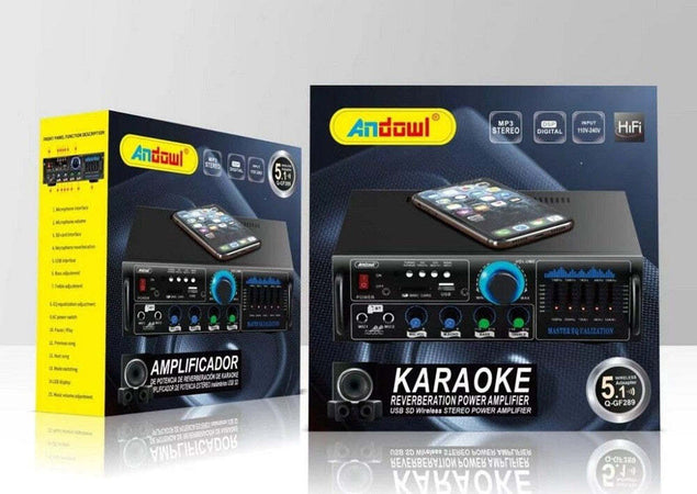 Amplificatore Audio 2x70w Funzione Karaoke Fm/bluetoothmp3/usb/bluetooth Q-gf289 Strumenti Musicali/Sonorizzazione e palcoscenico/Amplificatori di potenza Trade Shop italia - Napoli, Commerciovirtuoso.it