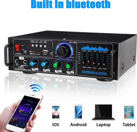 Amplificatore Audio 2x70w Funzione Karaoke Fm/bluetoothmp3/usb/bluetooth Q-gf289 Strumenti Musicali/Sonorizzazione e palcoscenico/Amplificatori di potenza Trade Shop italia - Napoli, Commerciovirtuoso.it