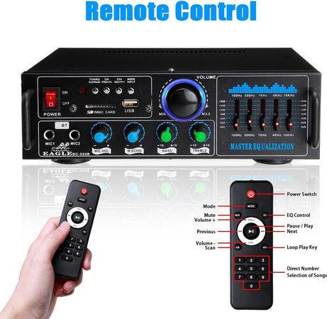 Amplificatore Audio 2x70w Funzione Karaoke Fm/bluetoothmp3/usb/bluetooth Q-gf289 Strumenti Musicali/Sonorizzazione e palcoscenico/Amplificatori di potenza Trade Shop italia - Napoli, Commerciovirtuoso.it