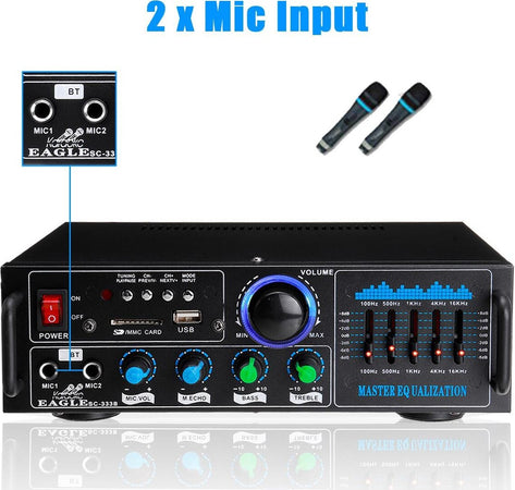 Amplificatore Audio 2x70w Funzione Karaoke Fm/bluetoothmp3/usb/bluetooth Q-gf289 Strumenti Musicali/Sonorizzazione e palcoscenico/Amplificatori di potenza Trade Shop italia - Napoli, Commerciovirtuoso.it