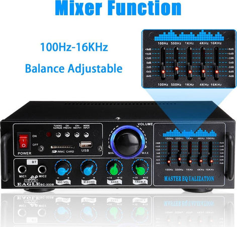 Amplificatore Audio 2x70w Funzione Karaoke Fm/bluetoothmp3/usb/bluetooth Q-gf289 Strumenti Musicali/Sonorizzazione e palcoscenico/Amplificatori di potenza Trade Shop italia - Napoli, Commerciovirtuoso.it