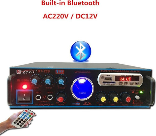 Amplificatore Audio Karaoke Bluetooth Usb Sd Radio Fm Speaker Telecomando Q-t111 Strumenti Musicali/Sonorizzazione e palcoscenico/Amplificatori di potenza Trade Shop italia - Napoli, Commerciovirtuoso.it