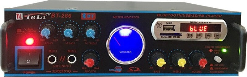 Amplificatore Audio Karaoke Bluetooth Usb Sd Radio Fm Speaker Telecomando Q-t111 Strumenti Musicali/Sonorizzazione e palcoscenico/Amplificatori di potenza Trade Shop italia - Napoli, Commerciovirtuoso.it