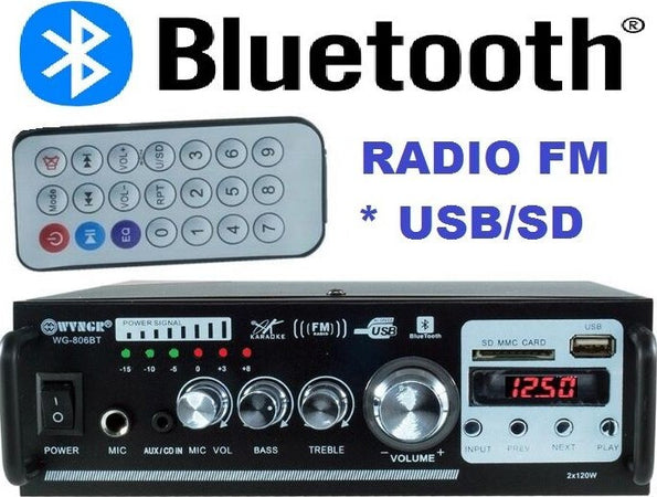 Amplificatore Audio Stereo 2 Canali Bluetooth Microfono Usb Sd Mp3 Karaoke 806bt Elettronica/Elettronica per veicoli/Elettronica per auto/Sistemi audio/Amplificatori/Amplificatori stereo Trade Shop italia - Napoli, Commerciovirtuoso.it