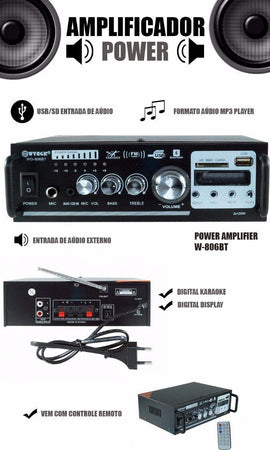 Amplificatore Audio Stereo 2 Canali Bluetooth Microfono Usb Sd Mp3 Karaoke 806bt Elettronica/Elettronica per veicoli/Elettronica per auto/Sistemi audio/Amplificatori/Amplificatori stereo Trade Shop italia - Napoli, Commerciovirtuoso.it