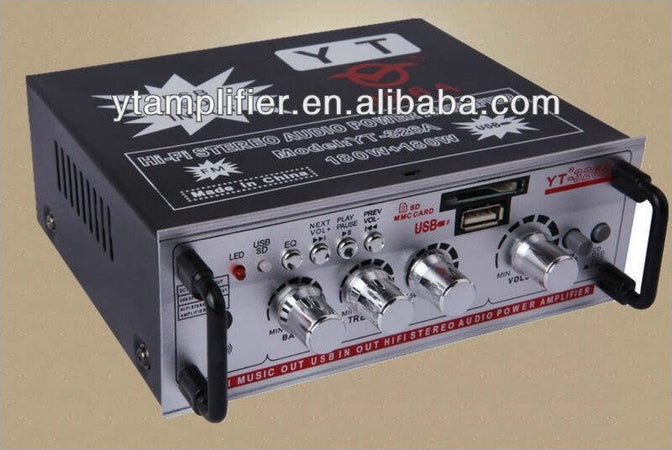 AMPLIFICATORE AUDIO STEREO YT326A MP3 USB SD CARD AUX RADIO FM TELECOMANDO 360W  Trade Shop italia - Napoli, Commerciovirtuoso.it