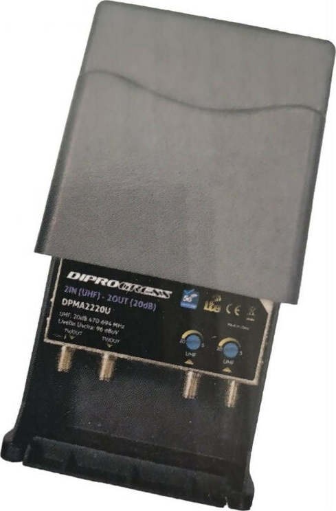 Amplificatore-da-palo-20dB-regolabile-con-filtro-LTE-5G-2-Ingressi-/-2-Uscite-DIPROGRESS-DPMA2220U