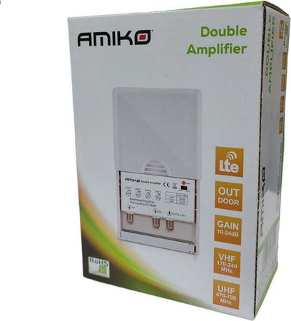 Amplificatore-da-palo-24dB-regolabile-con-filtro-4G-LTE-2-Ingressi-/-1-Uscita-AMIKO