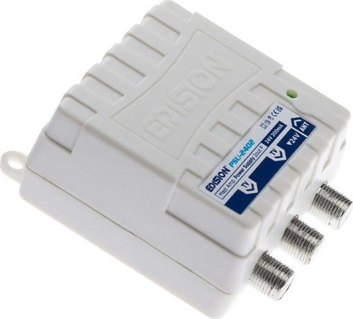 Amplificatore-da-palo-25dB-regolabile-con-filtro-5G-LTE-1-Ingresso-/-1-Uscita-EDISION-AMP-10-con-alimentatore-24V-200mA-EDISION-PSU-2402