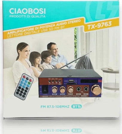 Amplificatore Di Potenza Audio Stereo Con Lettore Digitale Usb Sd Fm Bt Tx-9763 Elettronica/Home Audio e Hi-Fi/Ricevitori e componenti/Amplificatori Trade Shop italia - Napoli, Commerciovirtuoso.it