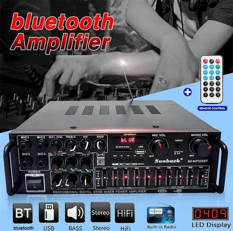 Amplificatore Q-gf999 Professionale Audio 2x150w Karaoke Fm Bluetooth 5.1 Mp3 Usb Strumenti Musicali/Sonorizzazione e palcoscenico/Amplificatori di potenza Trade Shop italia - Napoli, Commerciovirtuoso.it