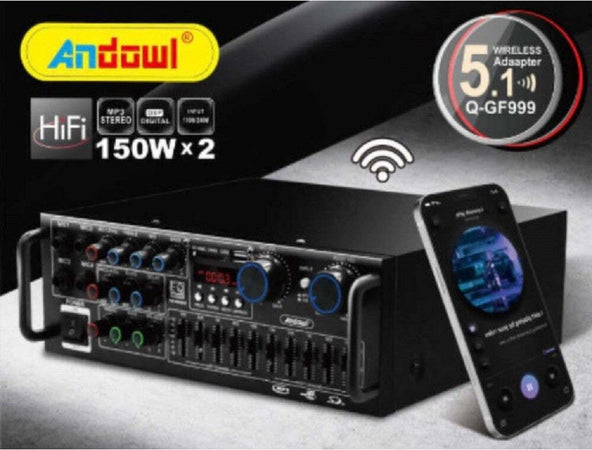 Amplificatore Q-gf999 Professionale Audio 2x150w Karaoke Fm Bluetooth 5.1 Mp3 Usb Strumenti Musicali/Sonorizzazione e palcoscenico/Amplificatori di potenza Trade Shop italia - Napoli, Commerciovirtuoso.it