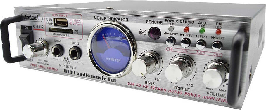 Amplificatore Stereo Bluetooth Usb Funzione Mini Super Bass Telecomando Q-t112 Strumenti Musicali/Sonorizzazione e palcoscenico/Amplificatori di potenza Trade Shop italia - Napoli, Commerciovirtuoso.it