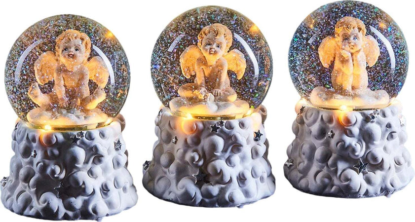 Ampolla con Angioletto in vetro decorazione natalizia con suoni e luci Casa e cucina/Decorazioni per interni/Addobbi e decorazioni per ricorrenze/Decorazioni natalizie/Neve artificiale MagiediNatale.it - Altamura, Commerciovirtuoso.it