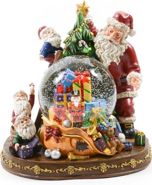 Ampolla con Babbo Natale in vetro decorazione natalizia con carillon Casa e cucina/Decorazioni per interni/Addobbi e decorazioni per ricorrenze/Decorazioni natalizie/Neve artificiale MagiediNatale.it - Altamura, Commerciovirtuoso.it