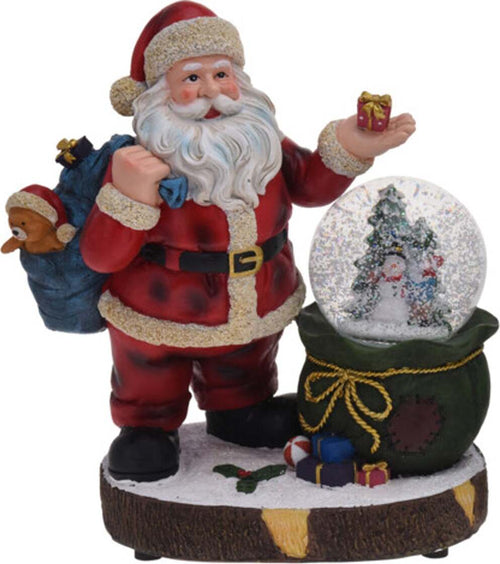 Ampolla con babbo natale, palla di neve natalizia h 30 cm con carillon e Led Casa e cucina/Decorazioni per interni/Addobbi e decorazioni per ricorrenze/Decorazioni natalizie/Neve artificiale MagiediNatale.it - Altamura, Commerciovirtuoso.it