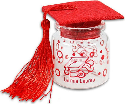 Ampolle Barattoli In Vetro Con Tappo In Sughero Bomboniera Laurea Tocco Rosso Casa e cucina/Hobby creativi/Materiali per hobby creativi/Forniture per feste/Bomboniere Trade Shop italia - Napoli, Commerciovirtuoso.it