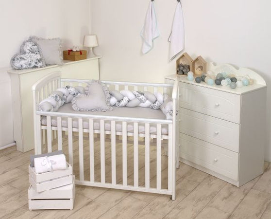 Treccia Paralcolpi 210 MONOPATTERN WHITE GRAY ROSE GARDEN Amy