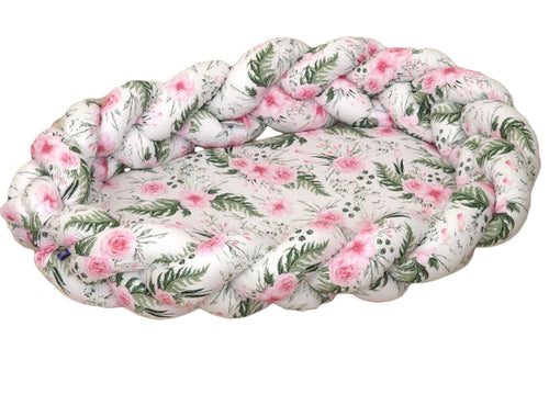 Riduttore Paracolpi con Treccia Paralcolpi 2in1 - 210 MONOPATTERN ROSE GARDEN PINK Amy