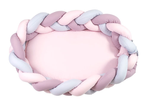 Riduttore Paracolpi con Treccia Paralcolpi 2in1 - 240 UNI GRAY HEATHER LIGHT PINK Amy