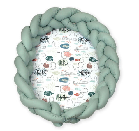 Riduttore Paracolpi con Treccia Paralcolpi 2in1 - 210 PATTERN HEDGEHOG SALVIA Amy