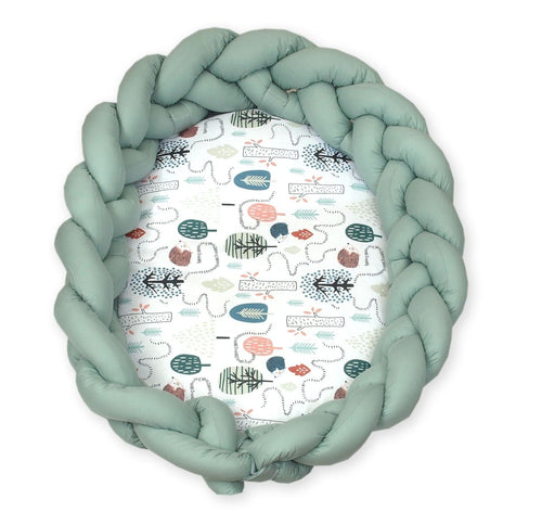 Riduttore Paracolpi con Treccia Paralcolpi 2in1 - 240 PATTERN HEDGEHOG SALVIA Amy