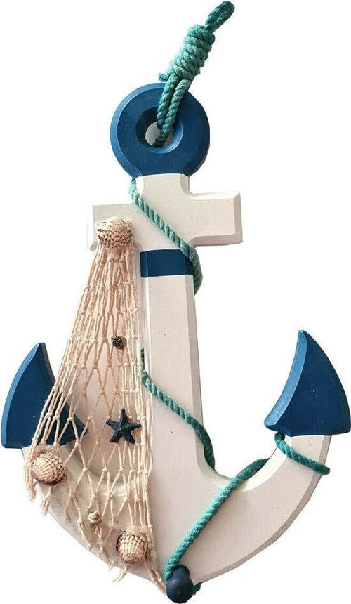 Ancora Legno Arredamento Casa Marino Decorazione Muro Parete Oggettistica 22.5cm Casa e cucina/Decorazioni per interni/Accessori decorativi/Soprammobili Trade Shop italia - Napoli, Commerciovirtuoso.it
