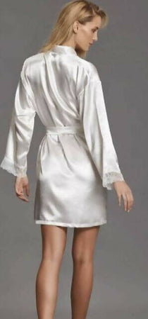 Andra Lingerie Kimono in Raso Donna Andra Lingerie Elegante in Raso Di Seta Con Fascia in Vita Moda/Donna/Abbigliamento/Abbigliamento premaman/Pigiami e camicie da notte/Camicie da notte e vestaglie Puleo Casa - Palermo, Commerciovirtuoso.it