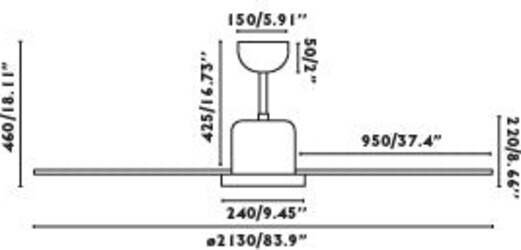 ANDROS XL Ventilatore da soffitto marrone con motore DC Fai da te/Prodotti per la costruzione/Riscaldamento e raffreddamento/Sistemi mobili di climatizzazione/Ventilatori/Ventilatori da soffitto Led Mall Home - Napoli, Commerciovirtuoso.it